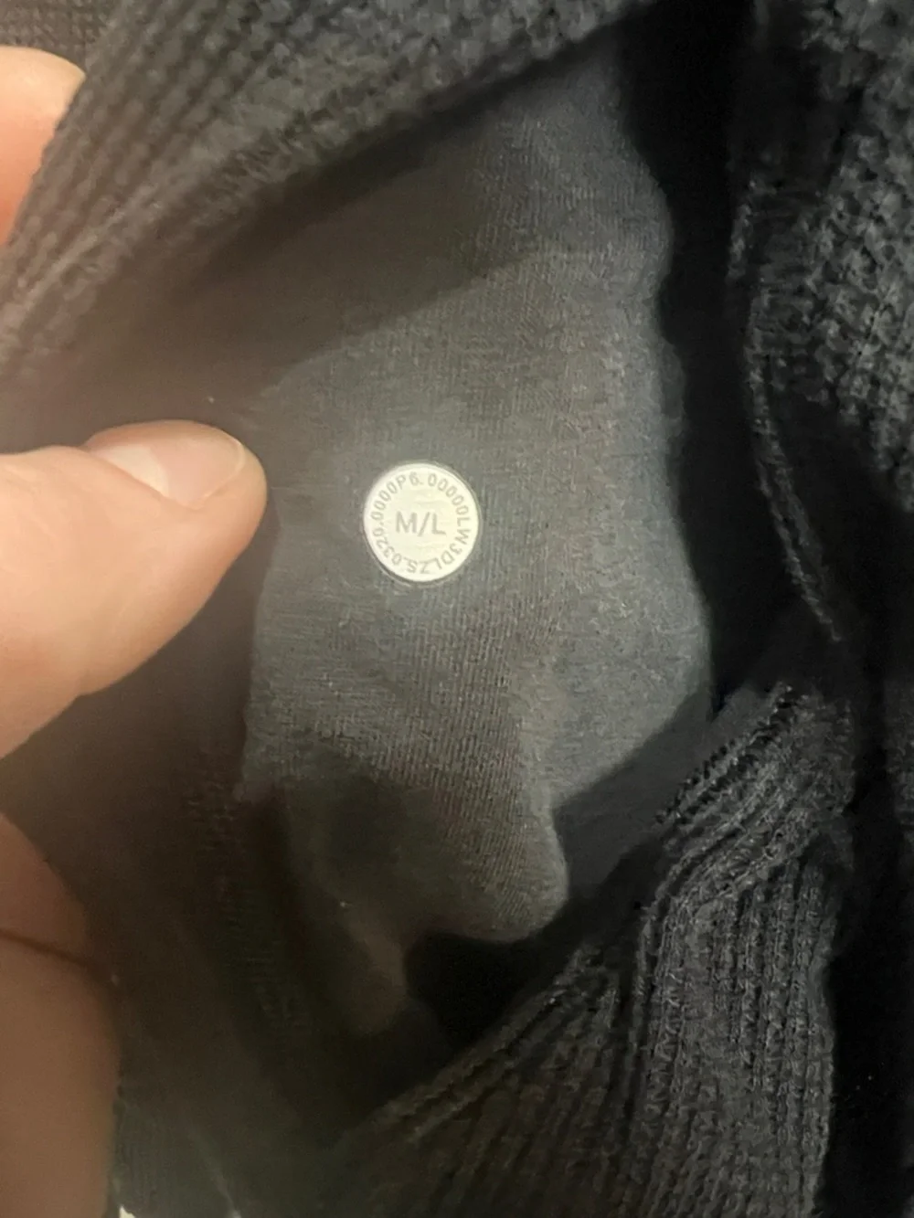 61. Lululemon black waffle athletic hoodie - Picture 7 of 11